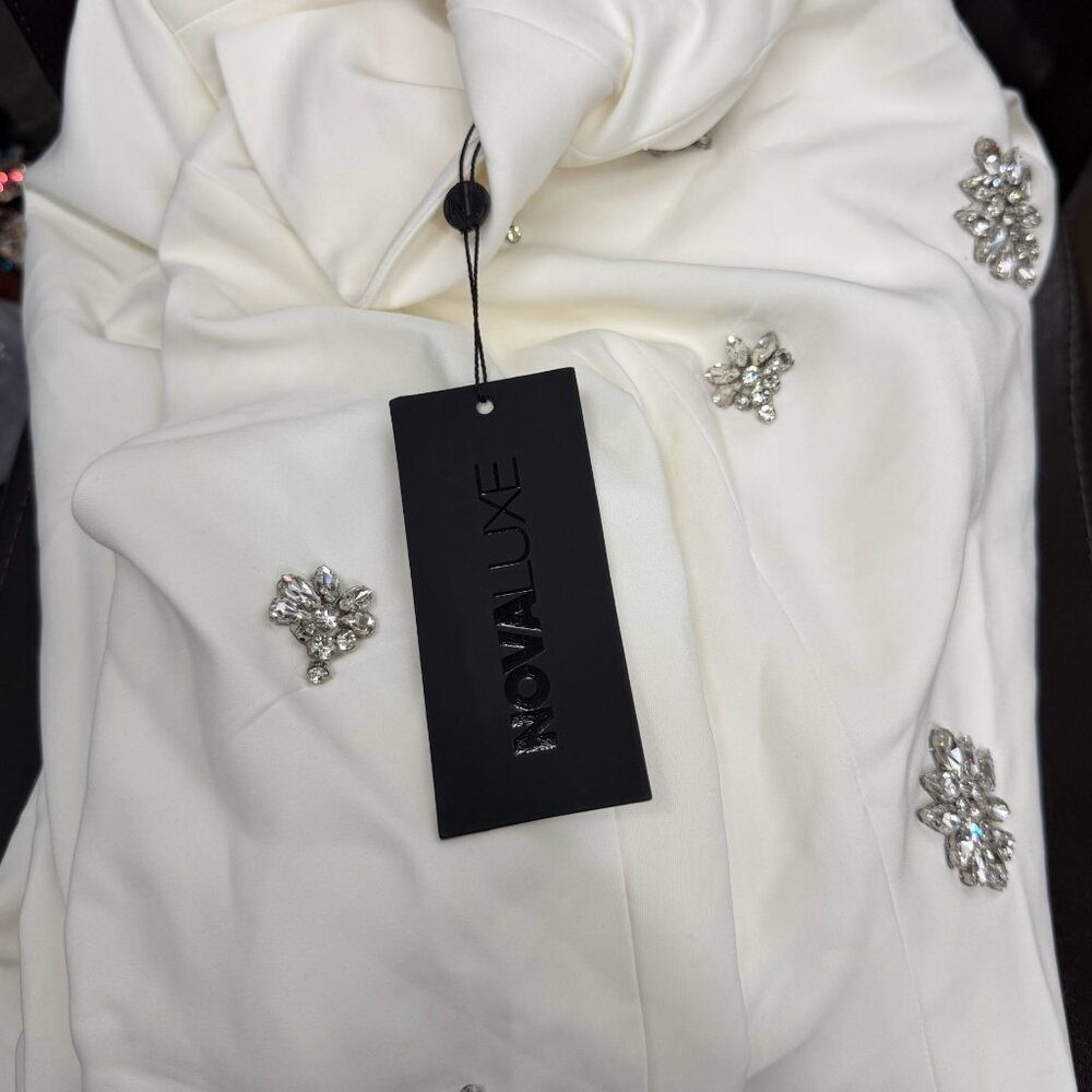 Embellished Blazer Dress Rhinestone - Picture 2 of 3